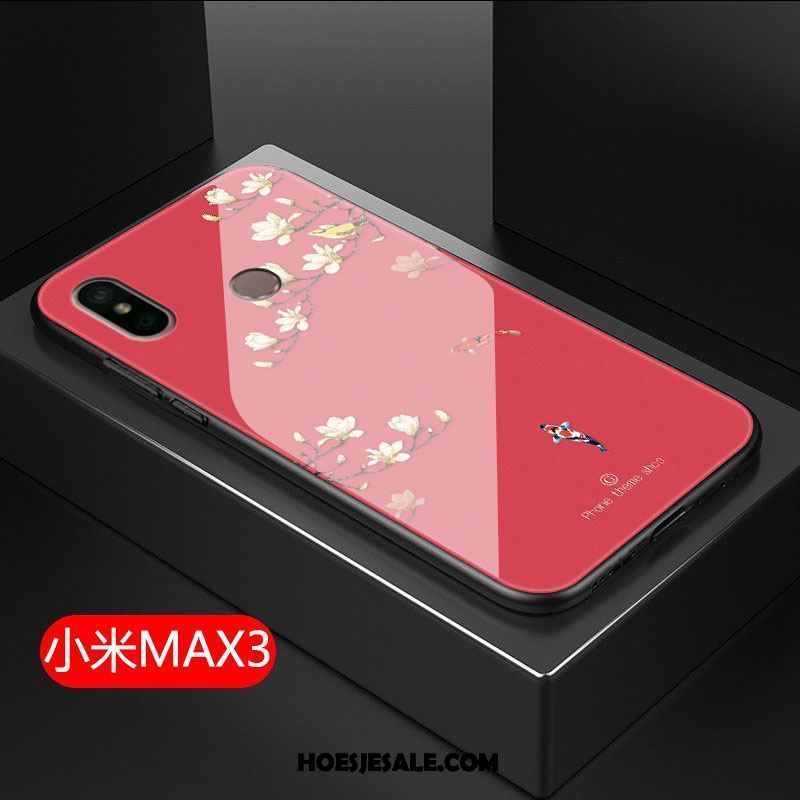Xiaomi Mi Max 3 Hoesje Rood Hoes All Inclusive Hard Bloemen Kopen