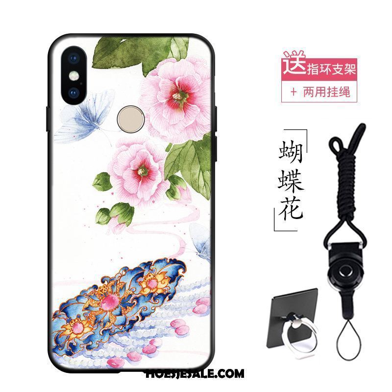 Xiaomi Mi Max 3 Hoesje Vintage Mini Groen Zacht Bloemen Winkel