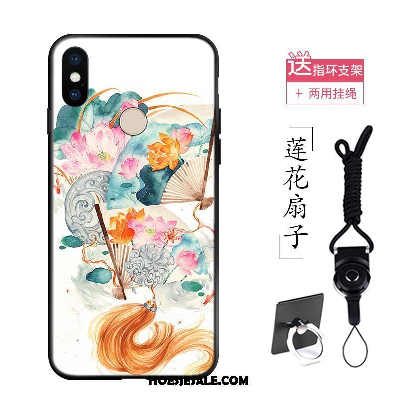 Xiaomi Mi Max 3 Hoesje Vintage Mini Groen Zacht Bloemen Winkel