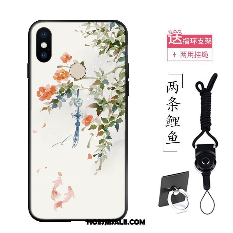 Xiaomi Mi Max 3 Hoesje Vintage Mini Groen Zacht Bloemen Winkel