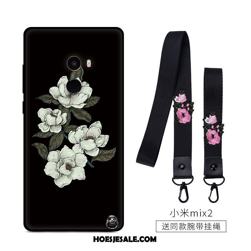 Xiaomi Mi Mix 2 Hoesje Anti-fall Bloemen All Inclusive Zwart Hoes Sale