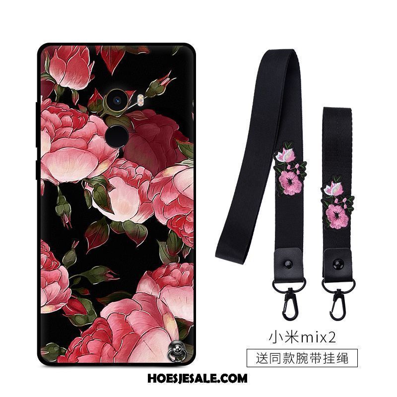 Xiaomi Mi Mix 2 Hoesje Anti-fall Bloemen All Inclusive Zwart Hoes Sale