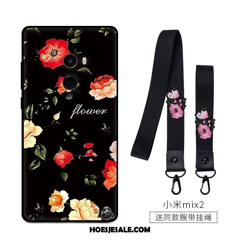 Xiaomi Mi Mix 2 Hoesje Anti-fall Bloemen All Inclusive Zwart Hoes Sale