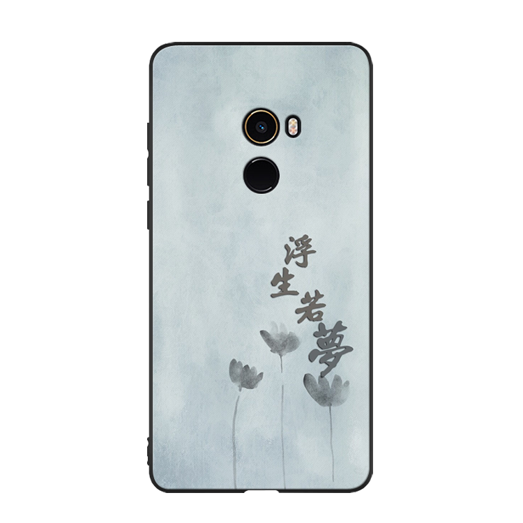 Xiaomi Mi Mix 2 Hoesje Anti-fall Inkt Hoge Zwart Bloemen Kopen