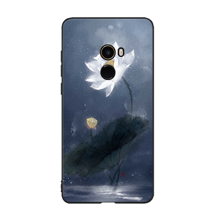 Xiaomi Mi Mix 2 Hoesje Anti-fall Inkt Hoge Zwart Bloemen Kopen