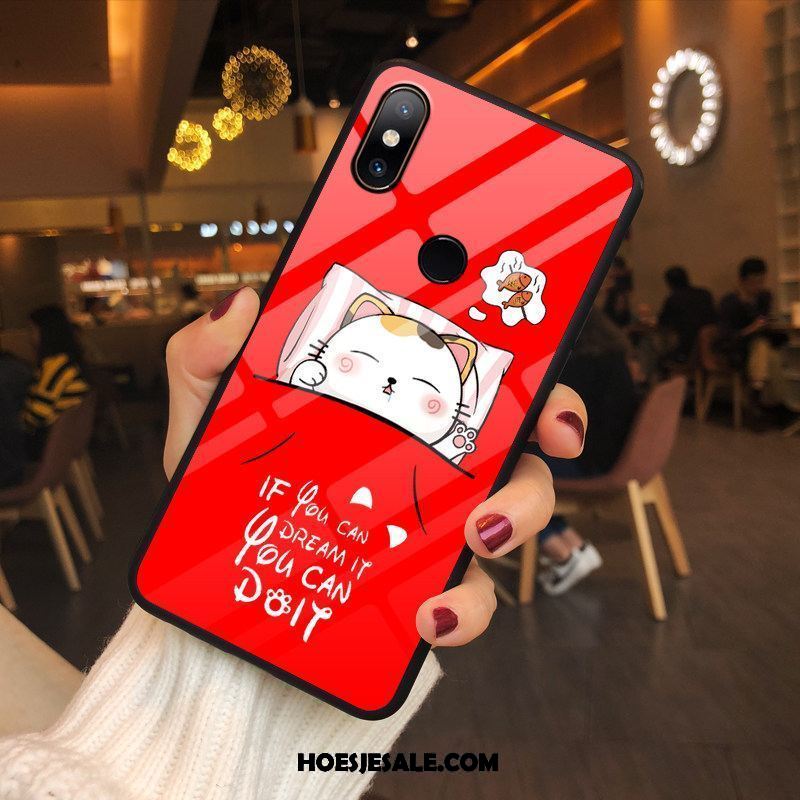 Xiaomi Mi Mix 2s Hoesje Hoes Mobiele Telefoon Anti-fall Scheppend Rood Kopen