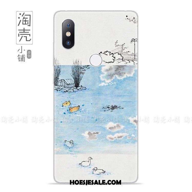 Xiaomi Mi Mix 2s Hoesje Inkt Schilderij Hoes Eenvoudige Landschap Mobiele Telefoon Goedkoop