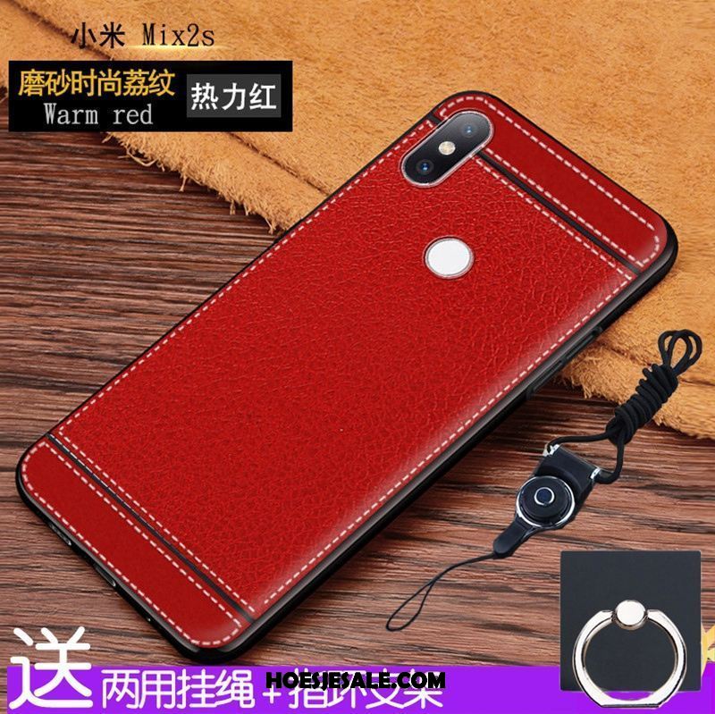 Xiaomi Mi Mix 2s Hoesje Mobiele Telefoon Leren Etui All Inclusive Mini Rood Korting