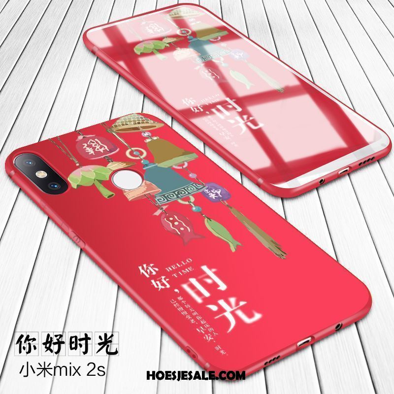 Xiaomi Mi Mix 2s Hoesje Scheppend Zacht Anti-fall Mobiele Telefoon Schrobben Goedkoop