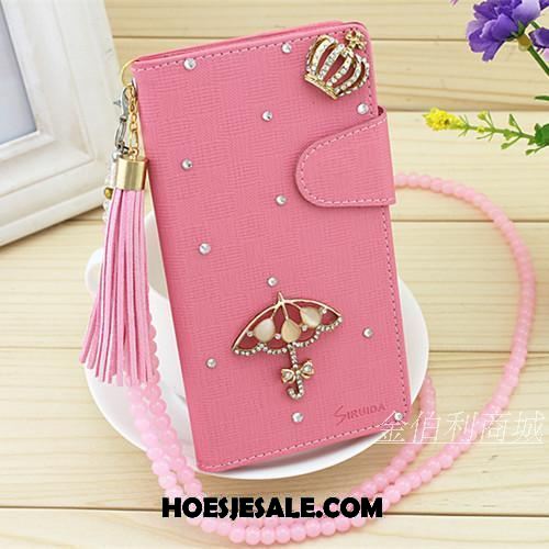 Xiaomi Mi Mix 3 Hoesje Mobiele Telefoon Rood Leren Etui Folio Mini
