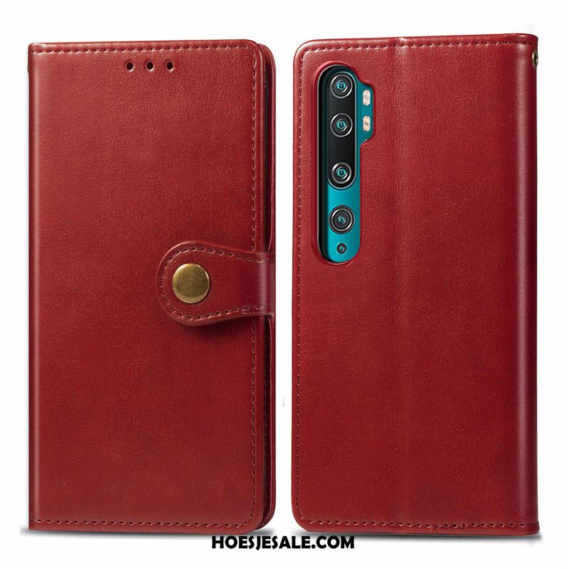 Xiaomi Mi Note 10 Hoesje Effen Kleur Folio Mini Mobiele Telefoon Hoes Online