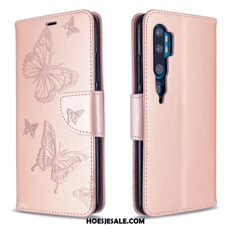 Xiaomi Mi Note 10 Hoesje Hoes Leren Etui Mini Vlinder Folio Sale