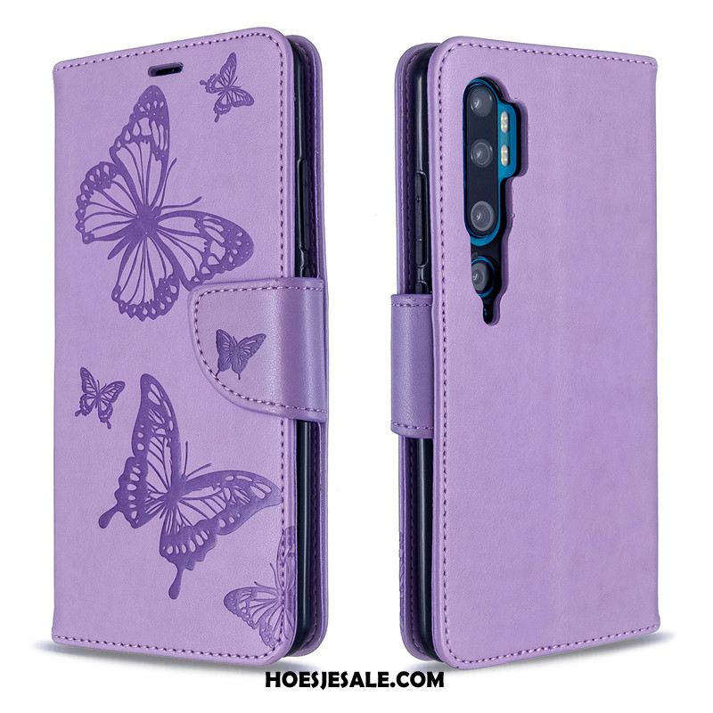 Xiaomi Mi Note 10 Hoesje Hoes Leren Etui Mini Vlinder Folio Sale