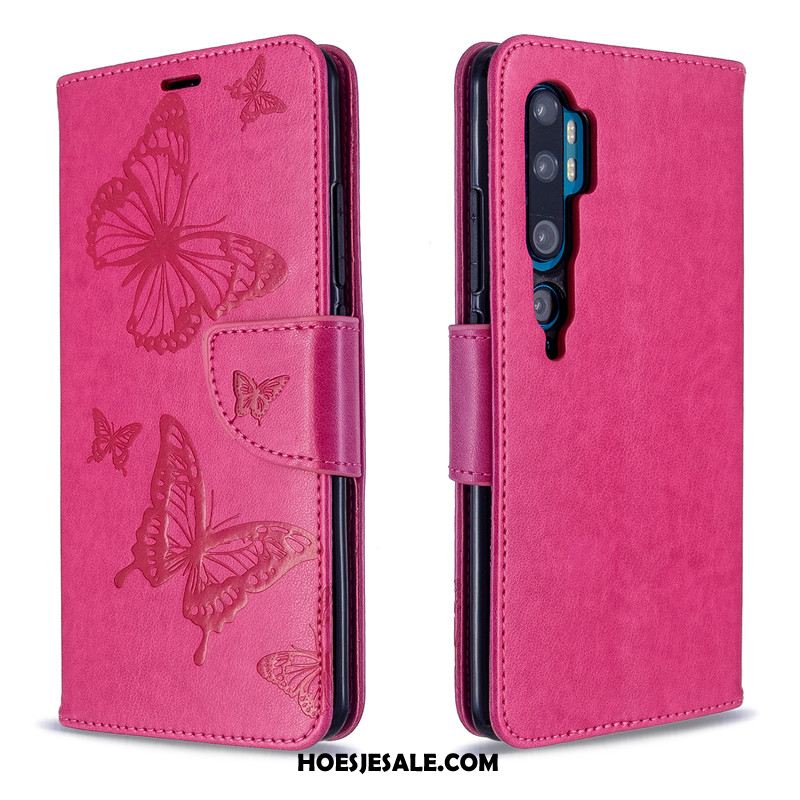 Xiaomi Mi Note 10 Hoesje Hoes Leren Etui Mini Vlinder Folio Sale