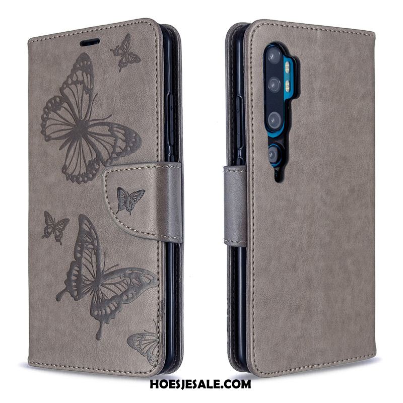 Xiaomi Mi Note 10 Hoesje Hoes Leren Etui Mini Vlinder Folio Sale