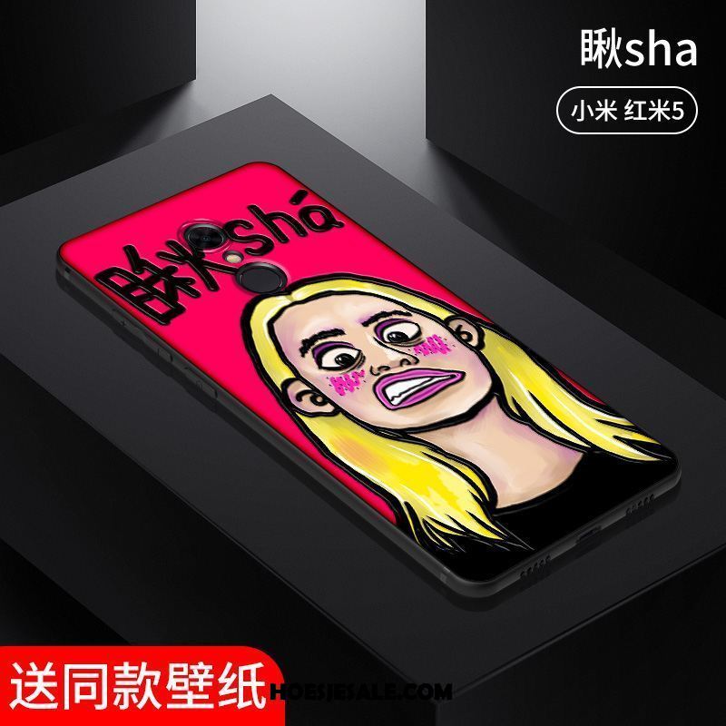 Xiaomi Redmi 5 Hoesje Original Mobiele Telefoon Handbeschilderde Rood Reliëf Korting