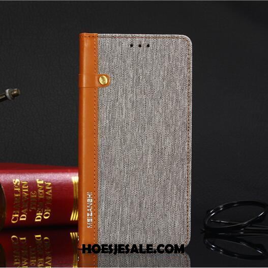 Xiaomi Redmi 5 Hoesje Rood Folio All Inclusive Bescherming Denim Sale