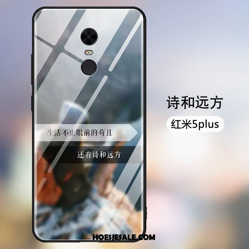 Xiaomi Redmi 5 Plus Hoesje Bescherming Eenvoudige Trendy Merk Siliconen Spiegel Sale