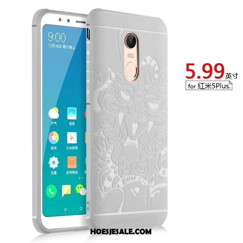 Xiaomi Redmi 5 Plus Hoesje Dragon Patroon Hoes Mobiele Telefoon Siliconen Zwart Kopen