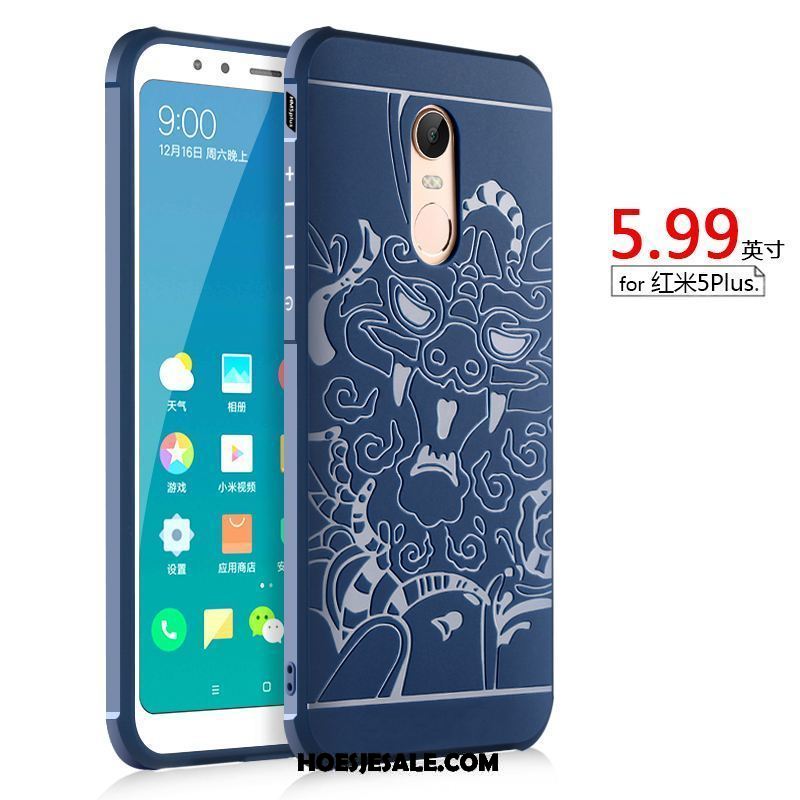 Xiaomi Redmi 5 Plus Hoesje Dragon Patroon Hoes Mobiele Telefoon Siliconen Zwart Kopen