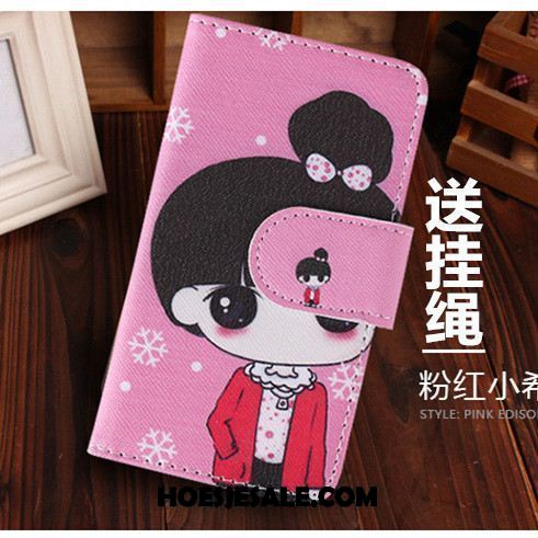 Xiaomi Redmi 5 Plus Hoesje Rood Hanger Anti-fall Mobiele Telefoon Leren Etui Korting