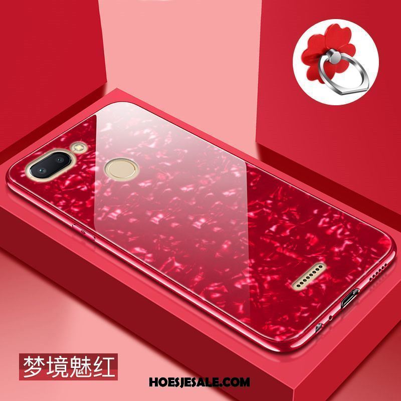 Xiaomi Redmi 6 Hoesje Mobiele Telefoon Rood Glas Trend Hoes Sale