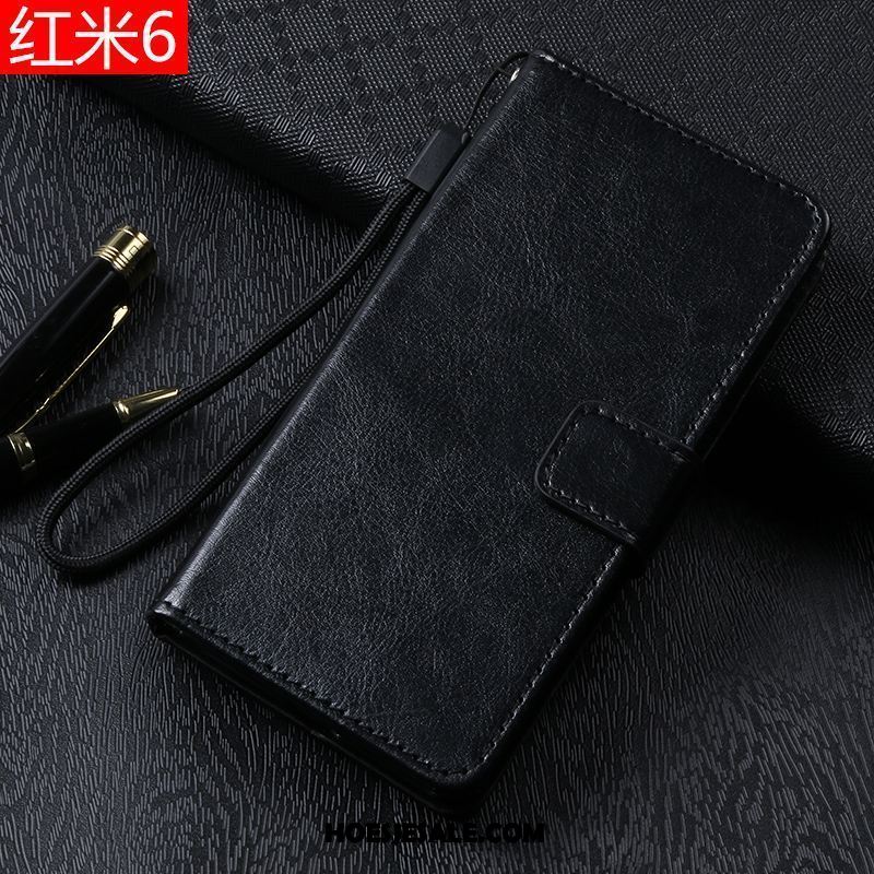 Xiaomi Redmi 6 Hoesje Rood Folio Mobiele Telefoon Leren Etui Hoes Goedkoop