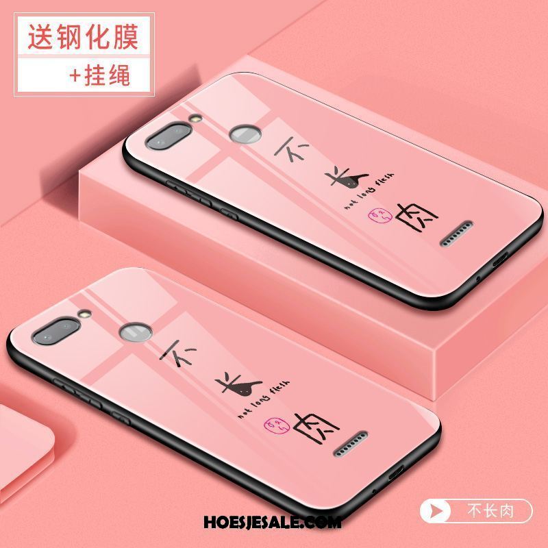 Xiaomi Redmi 6 Hoesje Siliconen Rood Anti-fall Spotprent Glas Online