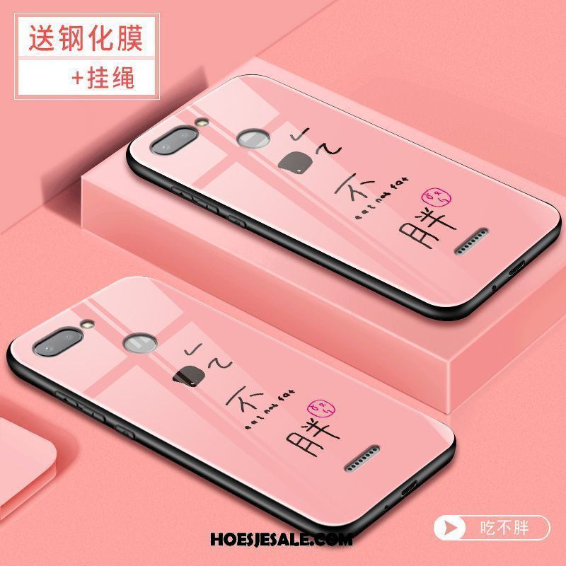 Xiaomi Redmi 6 Hoesje Siliconen Rood Anti-fall Spotprent Glas Online