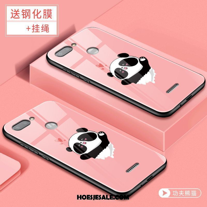 Xiaomi Redmi 6 Hoesje Siliconen Rood Anti-fall Spotprent Glas Online