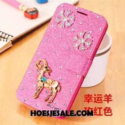 Xiaomi Redmi 6 Hoesje Trend Leren Etui Bescherming Met Strass Rood Winkel