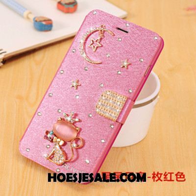 Xiaomi Redmi 6 Hoesje Trend Leren Etui Bescherming Met Strass Rood Winkel