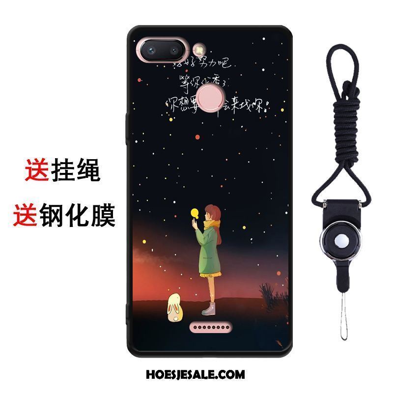 Xiaomi Redmi 6 Hoesje Vers Scheppend Bescherming Persoonlijk Zwart Korting