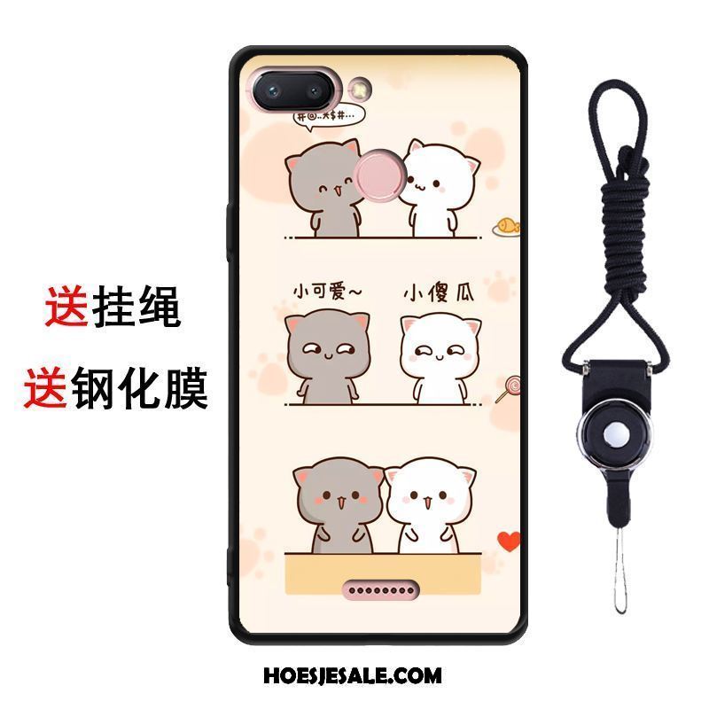 Xiaomi Redmi 6 Hoesje Vers Scheppend Bescherming Persoonlijk Zwart Korting