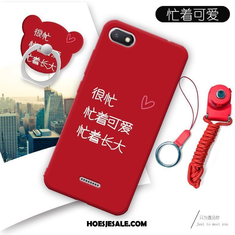Xiaomi Redmi 6a Hoesje Mobiele Telefoon Zacht Rood Anti-fall Spotprent Aanbiedingen