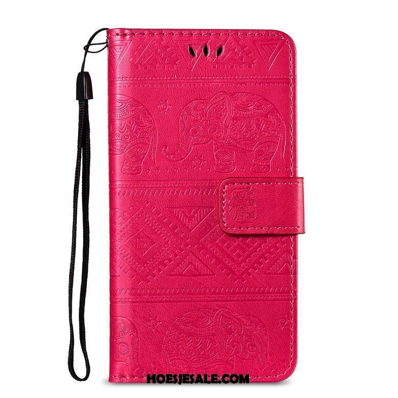 Xiaomi Redmi 6a Hoesje Purper Bescherming Leren Etui Clamshell Hoes Korting