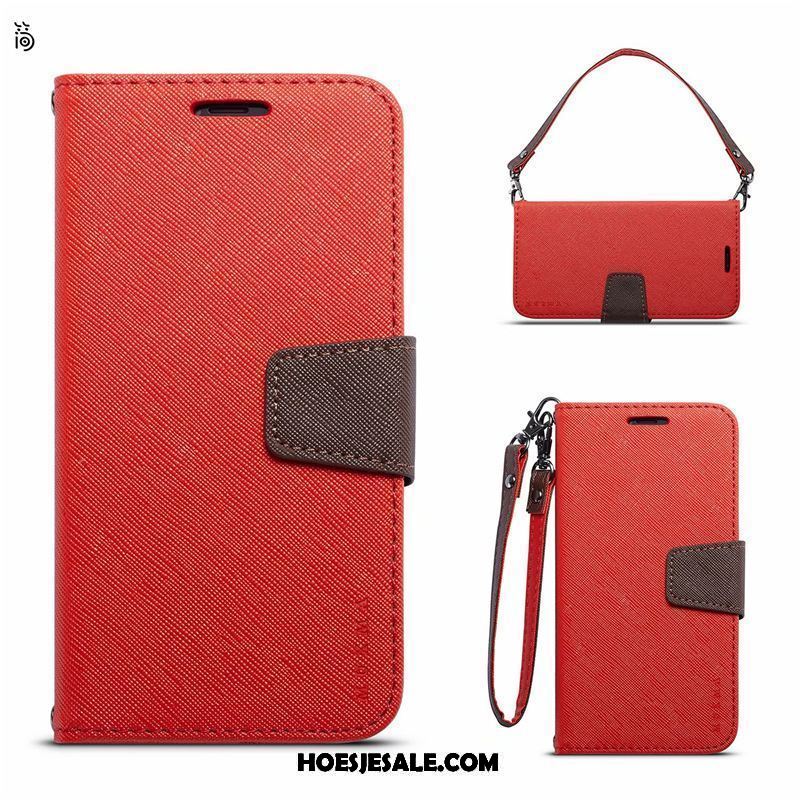 Xiaomi Redmi 6a Hoesje Zacht Anti-fall Blauw Leren Etui Eenvoudige Korting