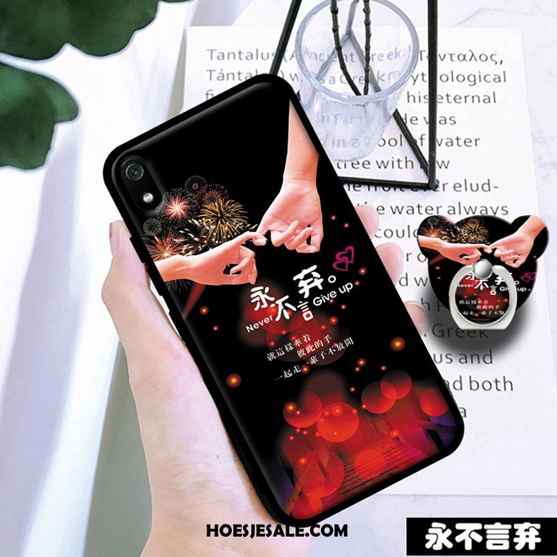 Xiaomi Redmi 7a Hoesje Bescherming Skärmskydd Zwart Hoes Rood Winkel