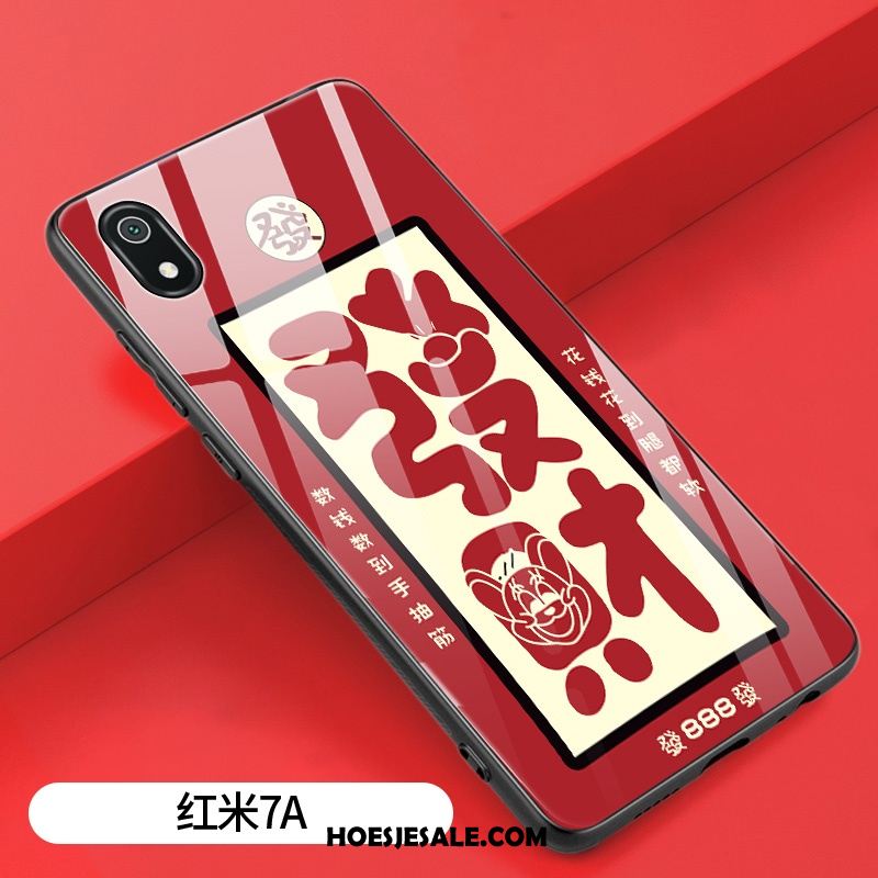 Xiaomi Redmi 7a Hoesje Lovers Bescherming Rood Anti-fall Chinese Stijl Goedkoop