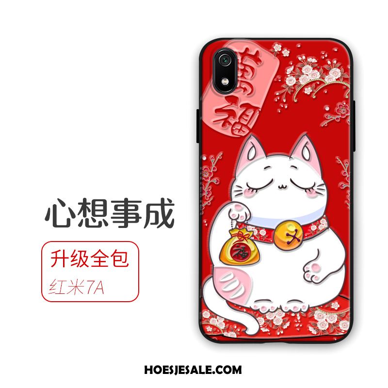 Xiaomi Redmi 7a Hoesje Rood Hanger Siliconen Rijkdom Mobiele Telefoon Kopen