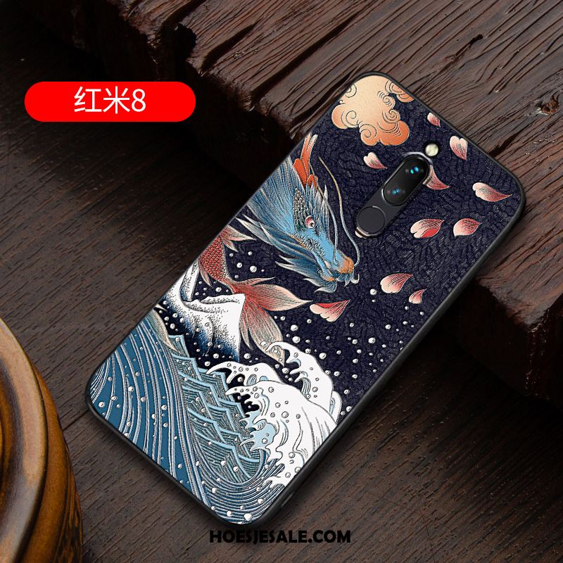 Xiaomi Redmi 8 Hoesje All Inclusive Siliconen Anti-fall Chinese Stijl Rood Online