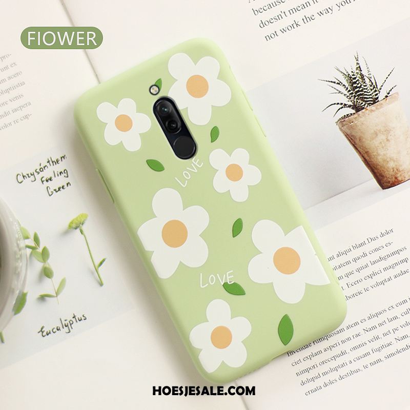 Xiaomi Redmi 8 Hoesje Bloemen Hoes Rood Siliconen Dun Sale