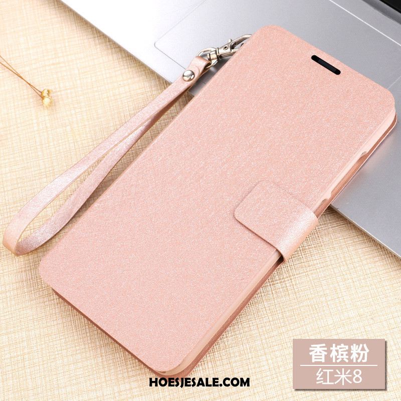 Xiaomi Redmi 8 Hoesje Hanger Anti-fall Leren Etui Bescherming Blauw Sale