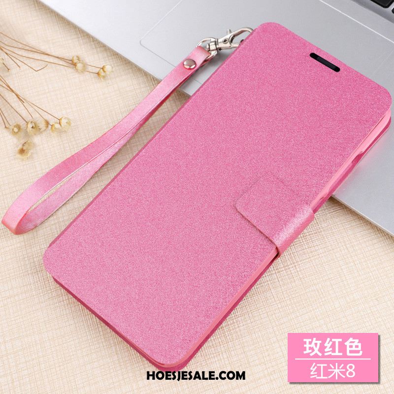 Xiaomi Redmi 8 Hoesje Hanger Anti-fall Leren Etui Bescherming Blauw Sale