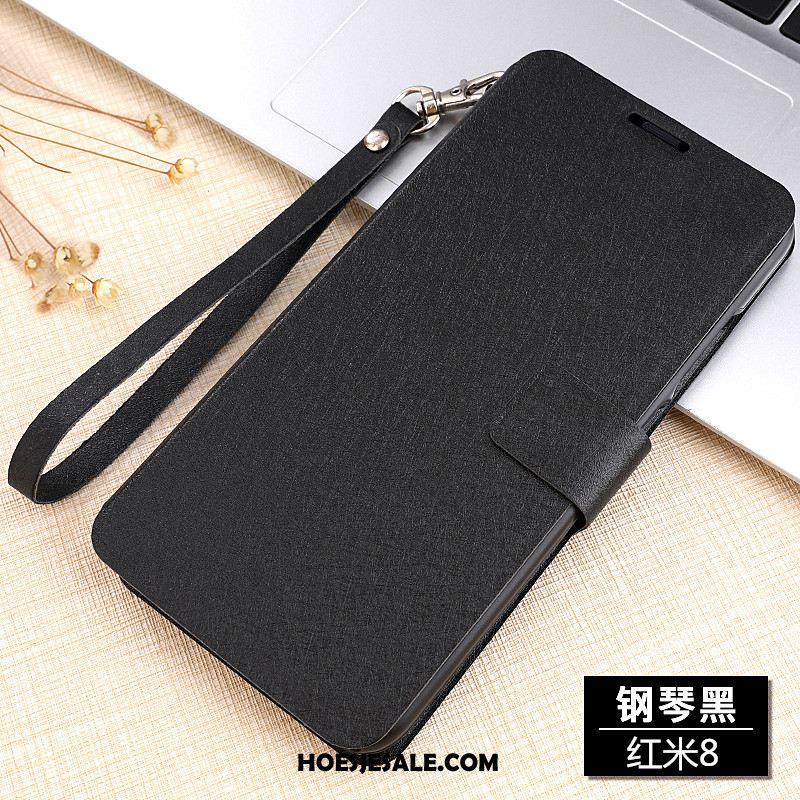 Xiaomi Redmi 8 Hoesje Hanger Anti-fall Leren Etui Bescherming Blauw Sale