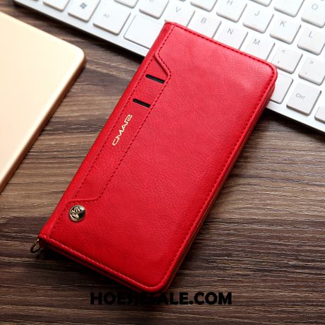 Xiaomi Redmi 8 Hoesje Kaart Leren Etui Mobiele Telefoon Folio Blauw Winkel