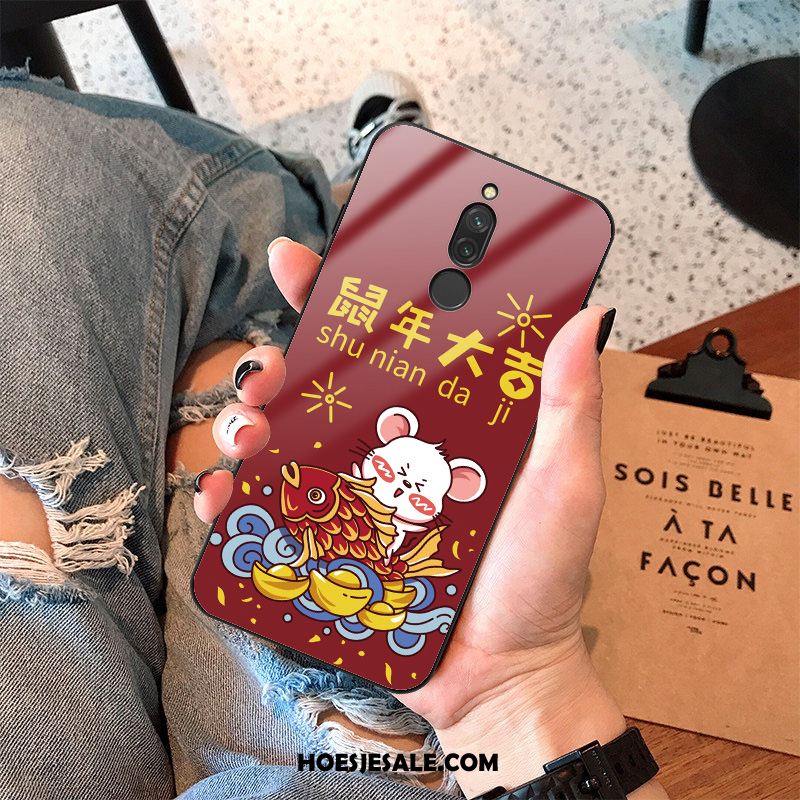 Xiaomi Redmi 8 Hoesje Mobiele Telefoon Trend Glas Hoes Spotprent Korting