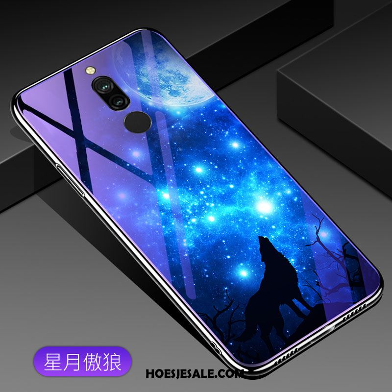 Xiaomi Redmi 8 Hoesje Nieuw Glas Bescherming Hoes Blauw Online