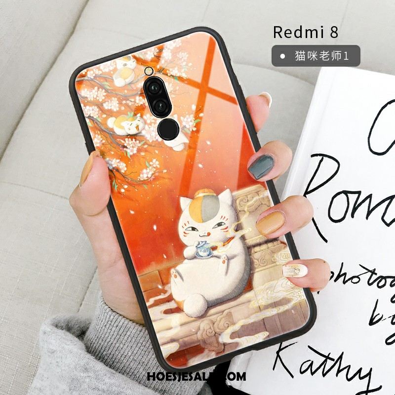 Xiaomi Redmi 8 Hoesje Ondersteuning Net Red Glas Mini Rood Kopen
