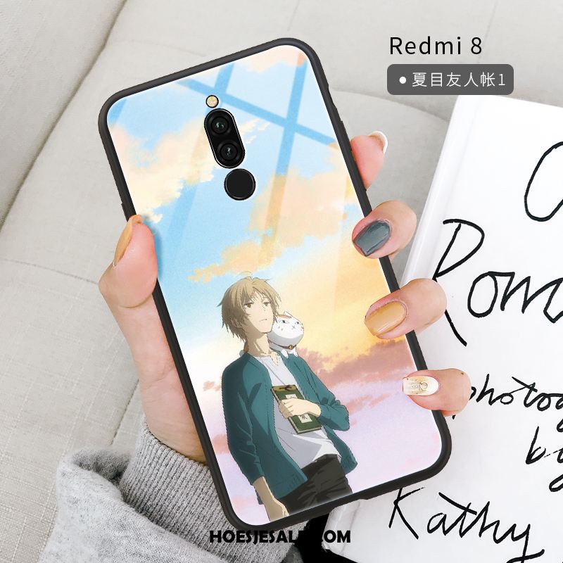 Xiaomi Redmi 8 Hoesje Ondersteuning Net Red Glas Mini Rood Kopen